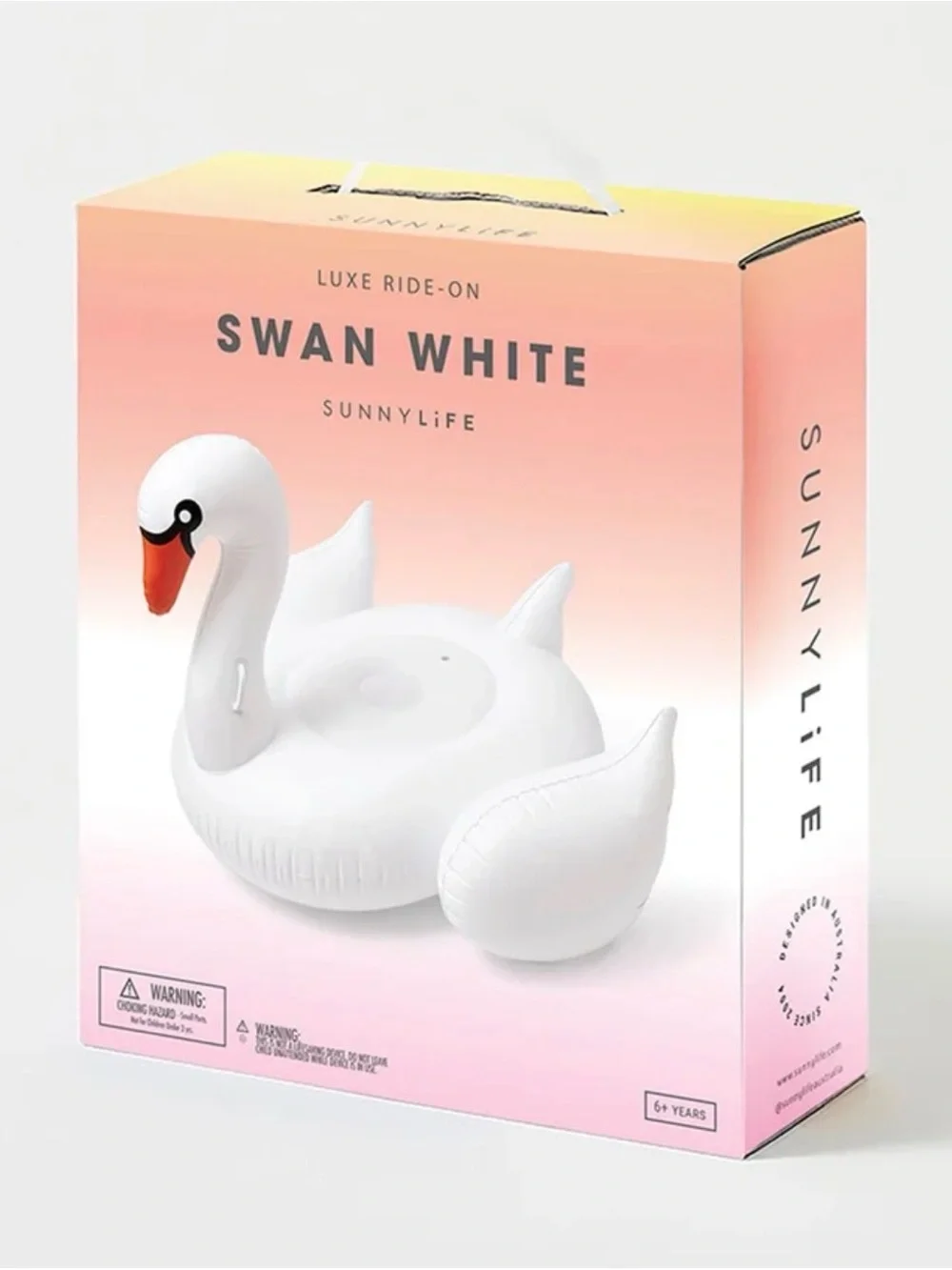 NIB Sunnylife SWAN WHITE Inflatable Pool Ride-On RARE - Picture 2 of 14